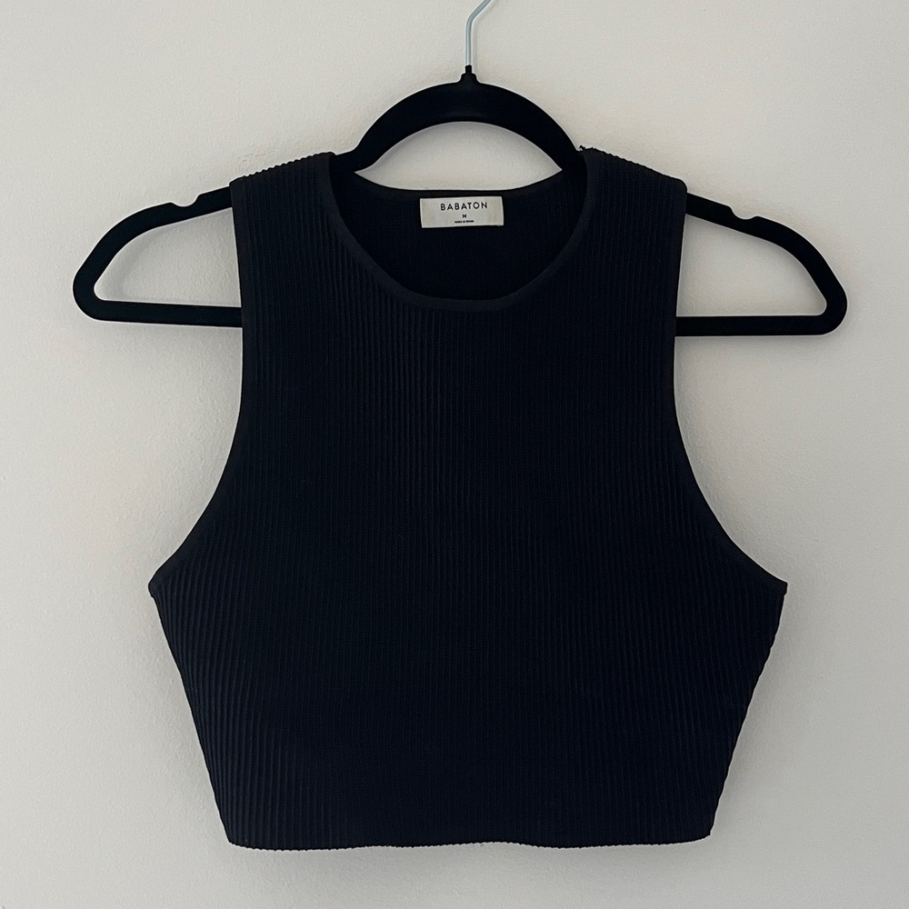 Aritzia Babaton Ribbed Sculpt Cropped Tank